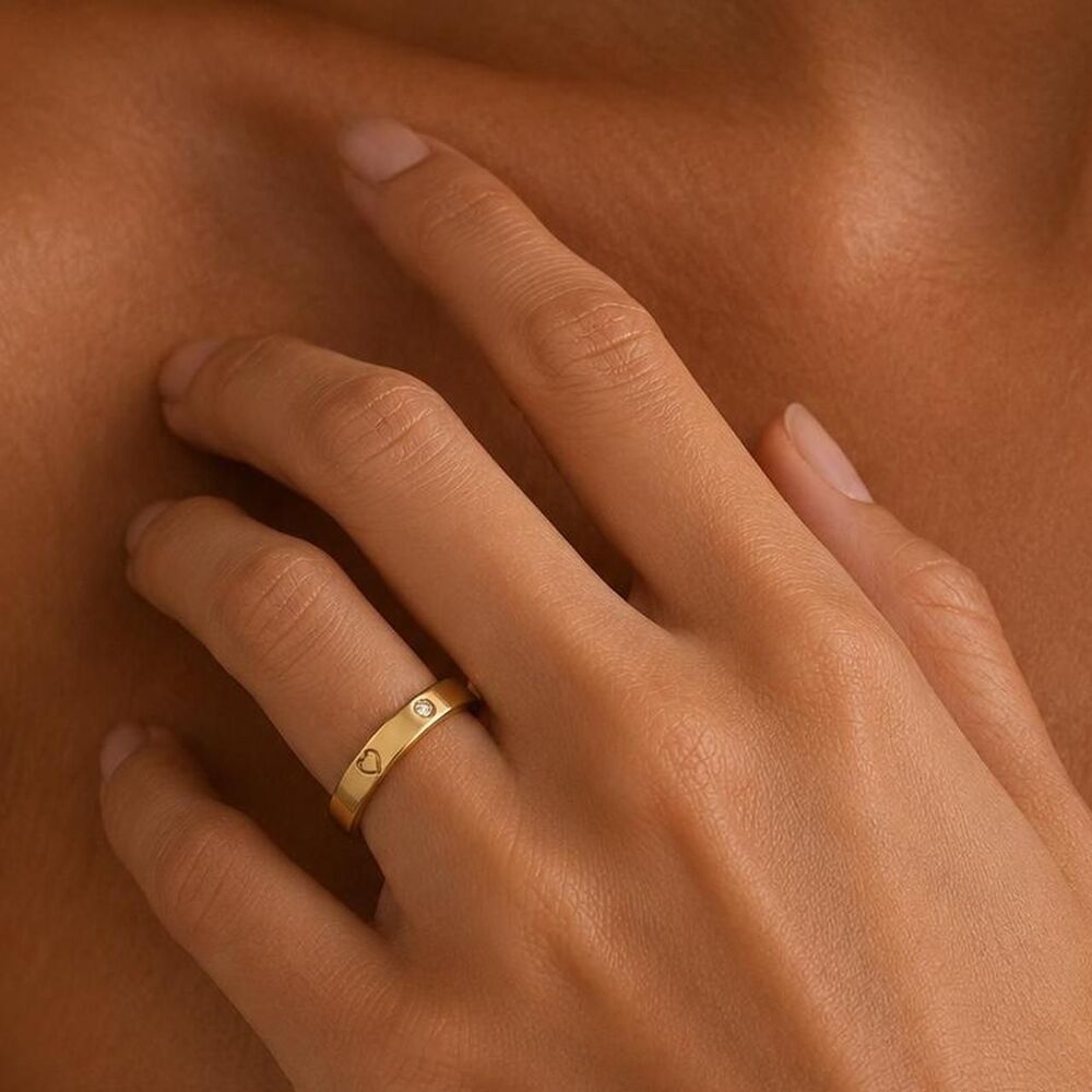 heart crystal band ring D71